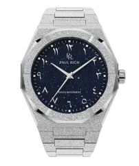 Men's silver Paul Rich watch with steel strap Frosted Star Dust II Oasis - Silver 43MM