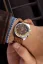 Men's silver Nivada Grenchen watch with leather strap Antarctic GMT - Tropical 32061A17 36MM Automatic