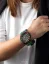 Men's black Nsquare Watch with leather strap SnakeQueen Green / Black 46MM Automatic