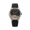Stříbrné pánské hodinky Praesidus s gumovým páskem UTAH Beach A-11 - Black 38MM Automatic