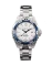 Herrenuhr aus Silber Momentum Watches mit Stahlband Splash White / Blue 38MM