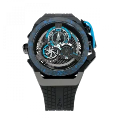 Herrenuhr Mazzucato in Schwarz mit Kautschukarmband RIM Monza Black / Blue - 48MM Automatic