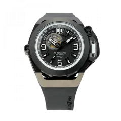 Czarny męski zegarek Mazzucato z gumowym paskiem RIM Scuba Black - 48MM Automatic