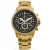 Zlaté pánské hodinky Louis XVI s ocelovým páskem Palais Royale 1085 - Gold 43MM