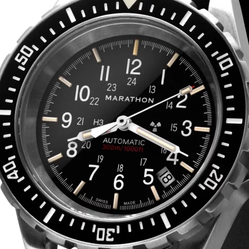 Reloj Marathon Watches plata para hombre con correa de acero Large Diver's 41MM Automatic