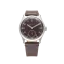 Męski srebrny zegarek Praesidus ze skórzanym paskiem DD-45 Tropical Brown 38MM Automatic