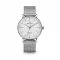 Reloj Milus Watches plata con banda de acero LAB 01 Concrete Grey 40MM Automatic