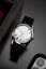 Men's silver Nivada Grenchen watch with leather strap Antarctic 35005M16 35MM