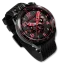 Čierne pánske hodinky Bomberg Watches s gumovým pásikom Racing KYALAMI 45MM