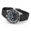 Relógio Squale prata para homens com pulseira de borracha 1545 Black Rubber - Silver 40MM Automatic