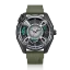Men's Mazzucato black watch with rubber strap LAX Dual Time Black / Green - 48MM Automatic
