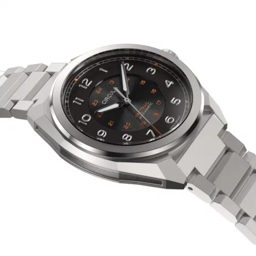 Muški srebrni sat Circula Watches s čeličnom trakom ProTrail - Black 40MM Automatic