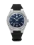 Strieborné pánske hodinky Nivada Grenchen s textilným opaskom F77 STAINLESS STEEL DARK BLUE 68010A77-BC 37MM Automatic