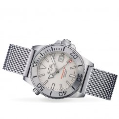 Montre Davosa pour homme en argent avec bracelet en acier Argonautic BG Mesh - Silver 43MM Automatic