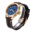 Goldene Herrenuhr Aquatico Watches mit Ledergürtel Big Pilot Blue Automatic 43MM