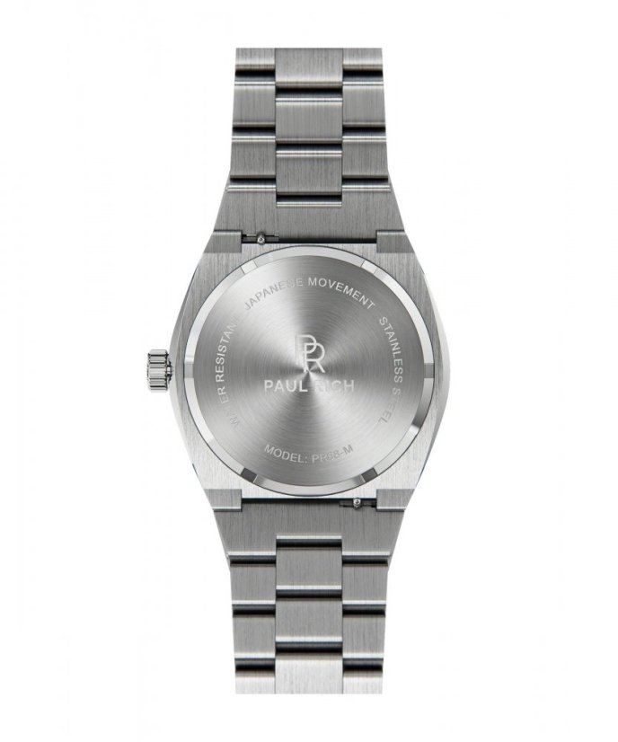Men's silver Paul Rich Signature watch with steel strap Signature Frosted Nobles Silver 45MM