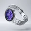 Orologio da uomo Henryarcher Watches in argento con cinturino in acciaio Nordsø - Cosmic Purple Trinity Grey 40MM Automatic