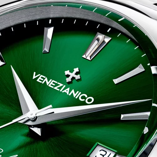 Stříbrné pánské hodinky Venezianico s ocelovým páskem Redentore 1221501C 40MM