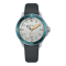 Zilverkleurig herenhorloge van Circula Watches met een rubberen band DiveSport Titan - Grey / Petrol Aluminium 42MM Automatic