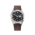 Relógio Praesidus prata para homens com pulseira de couro Rec Spec - White Popcorn Brown Leather 38MM Automatic