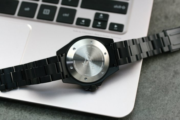 Černé pánské hodinky Ocean X s ocelovým páskem SHARKMASTER 1000 SMS1021 - Black Automatic 44MM