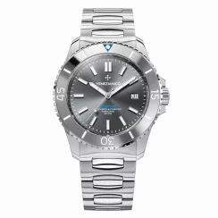 Srebrny męski zegarek Venezianico ze stalowym paskiem Nereide Tungsteno 4521502C 42MM Automatic
