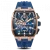 Reloj dorado Ralph Christian de hombre con goma The Polaris Chrono - Rose Gold / Royal Blue 42,5MM