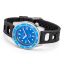 Stříbrné pánské hodinky Squale s gumovým páskem 1521 Blue Blasted Rubber - Silver 42MM Automatic