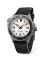 Zilverkleurig herenhorloge van Undone Watches met een rubberen band AquaLume Black 43MM Automatic