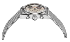 Relógio Cimier pulseira de prata com pulseira de aço para homem 711 HERITAGE CHRONOGRAPH CREAM MESH 39,5MM Automatic