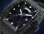 Černé pánské hodinky Paul Rich Watch s gumovým páskem Frosted Astro Day & Date Lunar - Black 42,5MM
