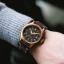 Goldene Herrenuhr Aquatico Watches mit Ledergürtel Big Pilot Black Automatic 43MM