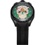 Zwart herenhorloge van Bomberg Watches met een rubberen band SUGAR SKULL GREEN 45MM