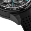 Montre Bomberg Watches pour hommes en noir avec bracelet en caoutchouc RACING CARBON KT 45MM