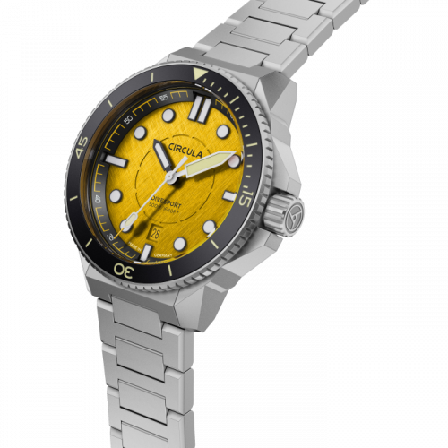 Stříbrné pánské hodinky Circula s ocelovým páskem DiveSport Titan - Madame Jeanette / Black DLC Titanium 42MM Automatic