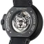 Men's black 22Designstudio Watches with leather strap Black Dragon 45MM Automatic