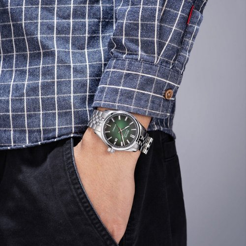 Stříbrné pánské hodinky Epos s ocelovým páskem Passion 3501.132.20.13.30 41MM Automatic