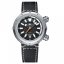 Men's silver Phoibos watch with leather strap Vortex Anti-Magnetic PY042C - Black Automatic 43.5MM