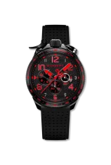 Men's black Bomberg Watch with rubber strap Racing KYALAMI 45MM