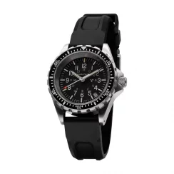 Men's silver Marathon watch with rubber strap Medium Diver's Quartz 36MM