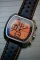 Men's silver Straton Watches with leather strap Speciale Orange Sand Paper 42MM