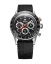 Stříbrné pánské hodinky Nivada Grenchen Chronoking Mecaquartz Racing Black 87048Q01 38MM