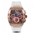 Zlaté pánské hodinky Ralph Christian s gumovým páskem The Intrepid Sport - Ice White 42,5MM