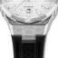 Relógio Bomberg Watches prata para homens com elástico DIAMOND WHITE 43MM Automatic