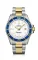 Stříbrné pánské hodinky Delma s ocelovým páskem Commodore Silver / Gold White 43MM