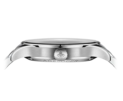 Silberne Herrenuhr Agelocer Watches mit Stahlband Bosch Series Steel Silver / Black 40MM Automatic