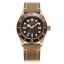 Relógio Aquatico Watches ouro para homens com pulseira de couro Bronze Sea Star Brown Automatic 42MM