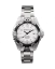Herrenuhr aus Silber Momentum Watches mit Stahlband Splash White / Black 38MM