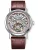 Stříbrné pánské hodinky Waldhoff s koženým páskem Metropolis Red Gold 41MM Automatic
