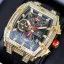 Men's gold Ralph Christian watch with a rubber band The Polaris Chrono Ice - Regal Noir 42,5MM